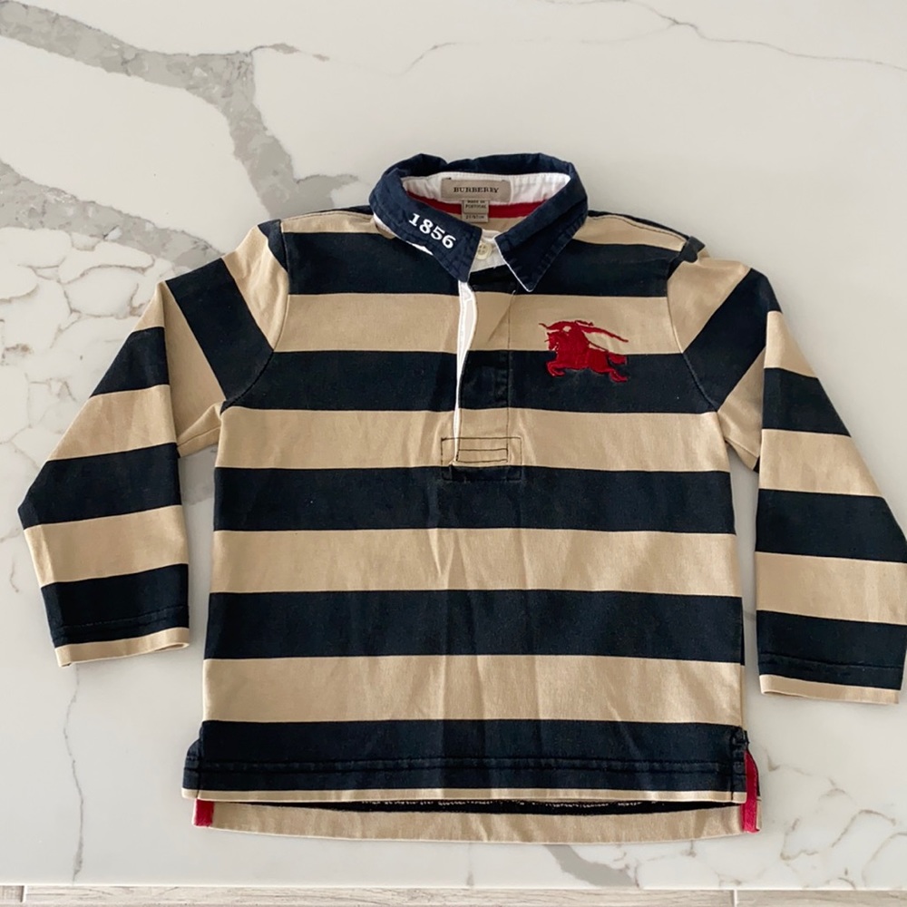 Burberry Boy’s Long Sleeve Striped Shirt 2t